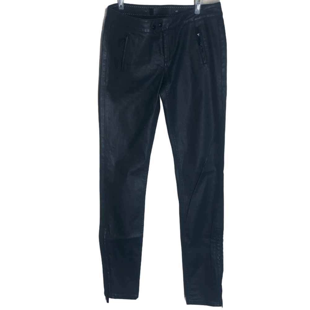 BARBARA BUI Moto Style Black Jeans